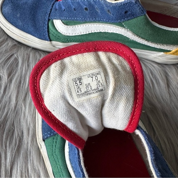 Vans Old Skool Yacht Club Color Block Blue Green Yellow Red - Picture 8 of 8